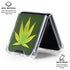 Marijuana Leaf Light Green Galaxy Z Flip6 Clear Case